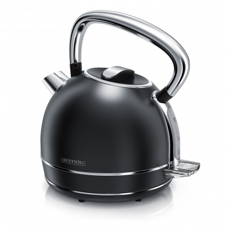 Arendo Arendo Wasserkocher, 1,7 l, 2200 W, Edelstahl Retrostyle Vintage, LED Temperaturanzeige, schwarz matt  Чайник Arendo, 1,7 л, 2200 Вт, нержавеющая сталь, винтажный стиль ретро, ??светодиодный индикатор температуры, матовый черный