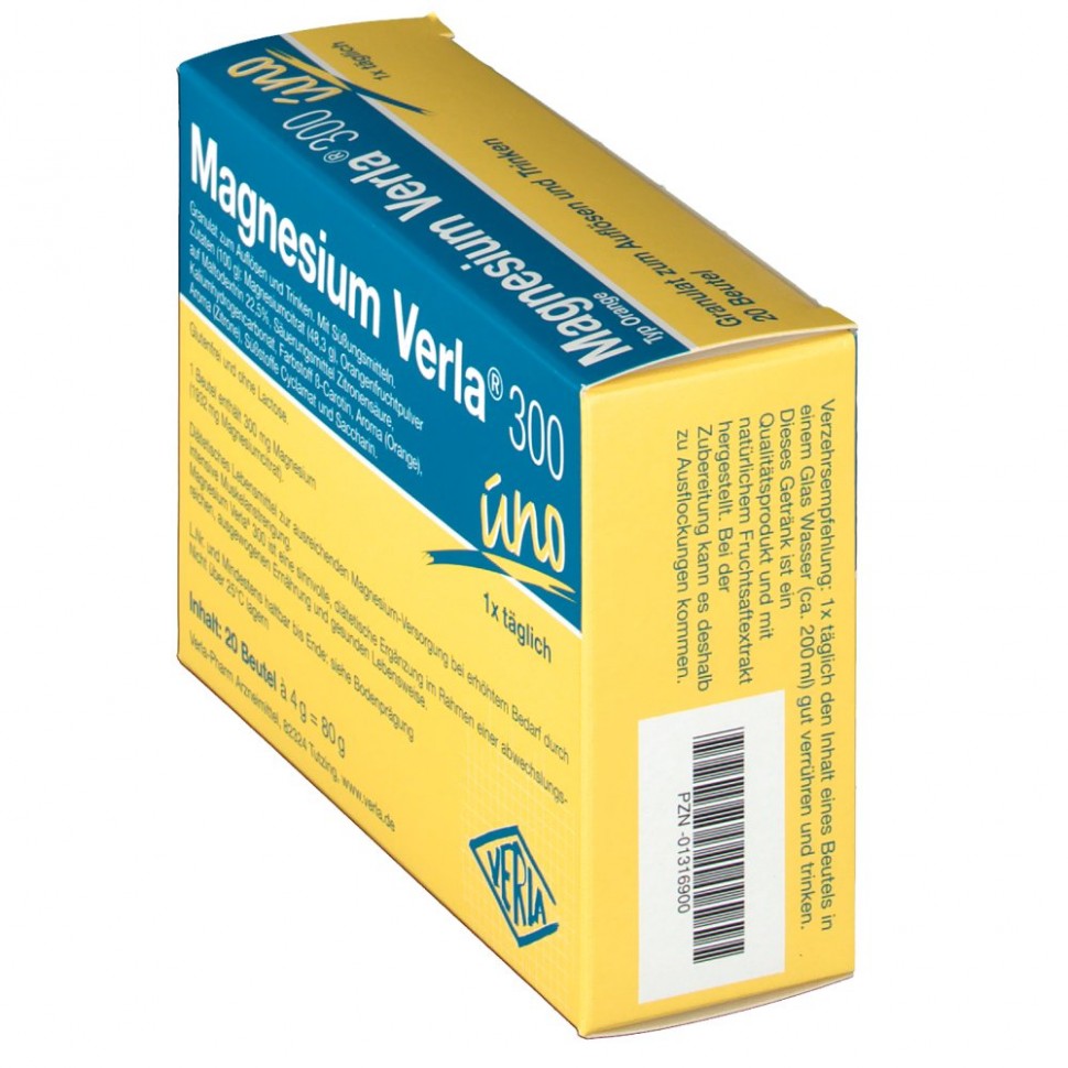 Kupit Magnesium Magnesium Verla 300 Uno Orange 20 Sht V Internet Magazine Diskontshop Eu Germaniya Vsego Za 1 216 Rub V Moskve