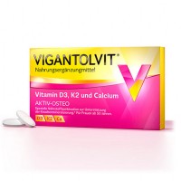 VIGANTOLVIT® Vitamin D3, K2 und Calcium Вигантолвит Витамины с кальцием, К2 и D3, 60шт.