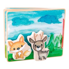 Small Foot Holz-Bilderbuch Waldlandschaft Деревянная книжка с картинками