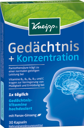 Kneipp Gedachtnis + Концентратion Капсулы, 30 шт