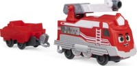 Spin Master Mighty Express Push-and-Go Zug Roter Retter mit Guterwaggon Красный спасатель Mighty Express Push-and-Go Train с товарным вагоном