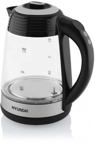 Hyundai Hyundai Wasserkocher VK780, 1,7 l, 2200 W, Temperaturregelung von 40 bis 100 °C, KEEP WARM-Funktion bis 120 Min  Чайник Hyundai VK780, 1,7 л, 2200 Вт, регулировка температуры от 40 до 100 °С, функция KEEP WARM до 120 минут.