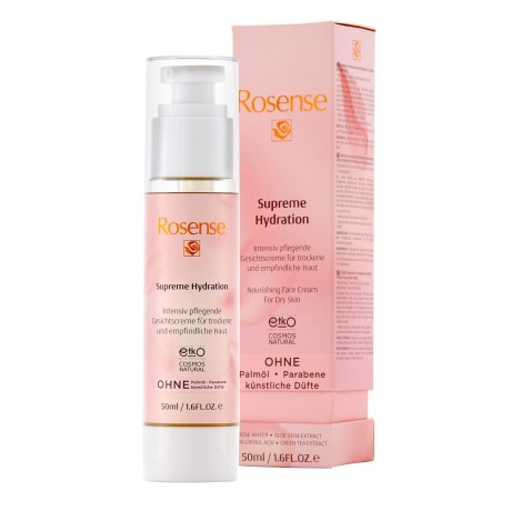 Rosense Supreme Hydration Intensiv pflegende Gesichtscreme fur trockene und empfindliche Haut Supreme Hydration Интенсивно питательный крем для лица для сухой и чувствительной кожи