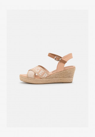 Tommy Hilfiger LOW WEDGE Espadrilles sandrift НИЗКАЯ КЛЕТКА Эспадрильи песчаный нанос