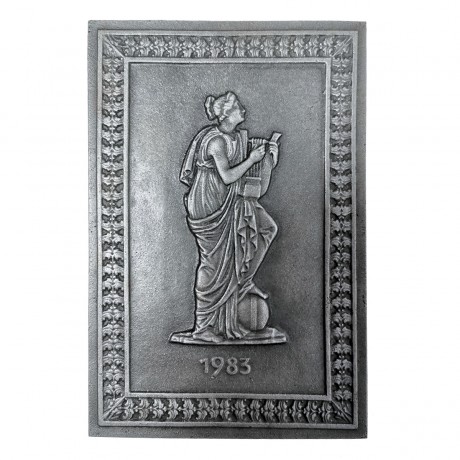 Buderus, Будерус Декоративная бронзовая настенная плитка "Муза танца Терпсихора, 14см х 10см, Германия 1983