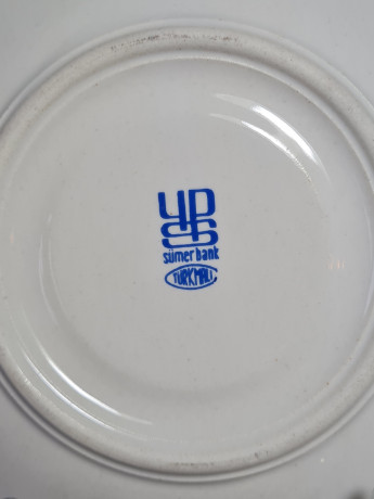 Кофейная пара винтажная Sumer bank, 2 шт., фарфор, Турция, 1970-80гг.