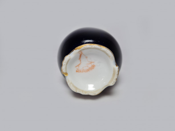 Thuringen Вазочка сине-белый фарфор с цветочным рисунком, 8 x 5,5 см, Германия, 1960-70гг.