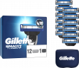 GILLETTE Rasierklingen, Mach3 Turbo, 12 St, Джилетт Сменные кассеты Mach3 Turbo для мужской бритвы, 12 шт.