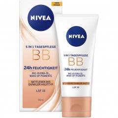 Nivea BB Cream 5 in 1 Blemish Balm bis dunkler Hauttyp BB крем 5 в 1 Бальзам против несовершенств