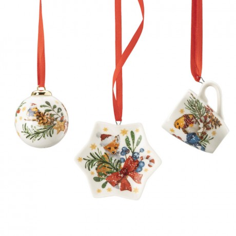 Hutschenreuther Hutschenreuther Sammelserie Weihnachtslied 2022 Mini-Set 3-tlg. Becher 'Leise rieselt der Schnee' Hutschenreuther Collection Series Christmas Carol 2022 Mini Set 3 предм. Кружка &quot;Тихо падает снег&quot;