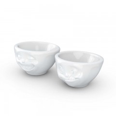 Fiftyeight Products TV Tassen Schalchen Set 2-tlg. - lachend &amp; lecker 0,10 L Набор подставок для телевизора 2 шт. - смеющийся и вкусный 0,10 л