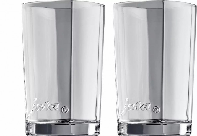 JURA JURA Kaffeevollautomat Latte macchiato Glaser 2er-Set klein.  Полностью автоматическая кофемашина JURA, набор из 2 маленьких глазурей для латте маккиато.