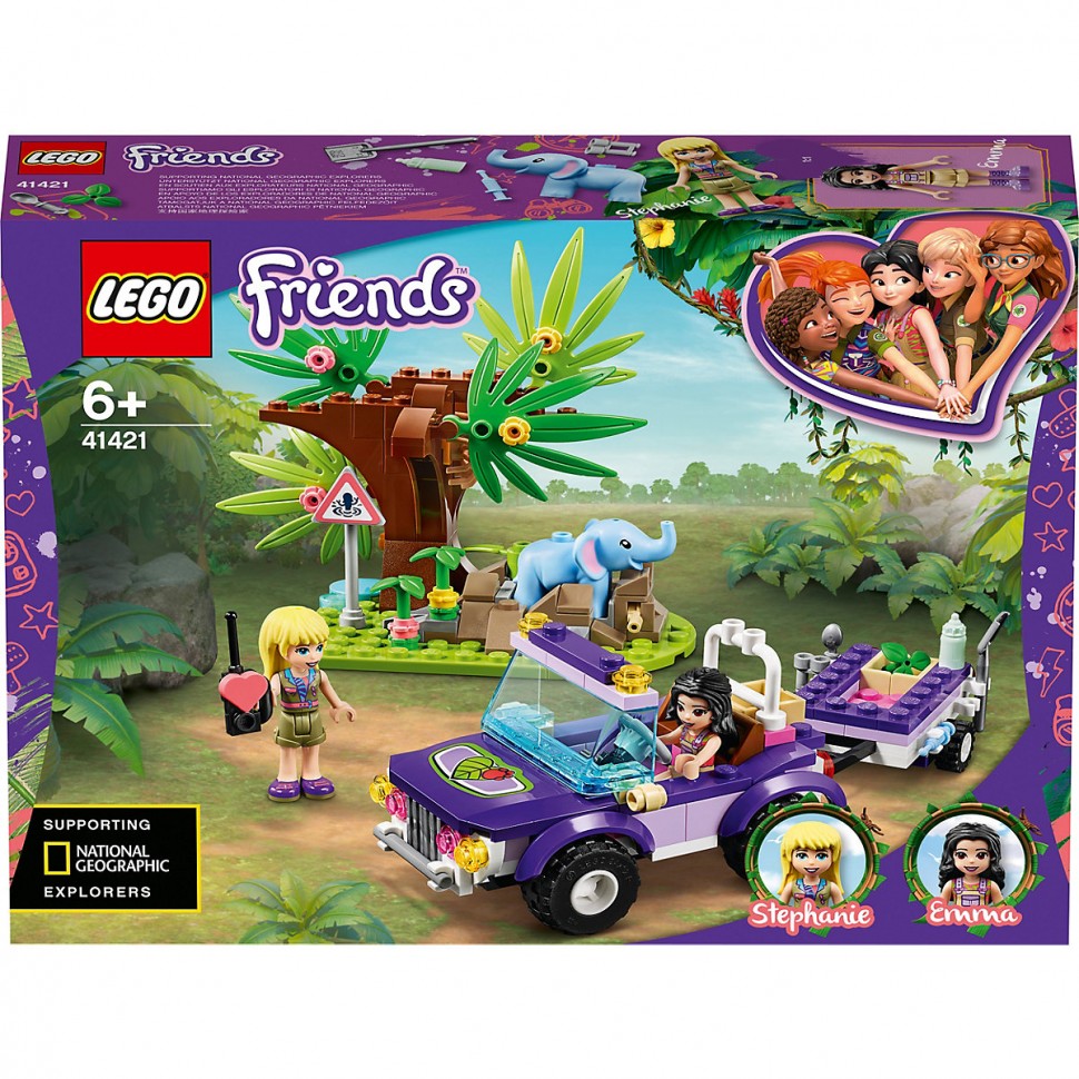 Купить LEGO Friends 41421 Rettung des Elefantenbabys mit Transporter ЛЕГО  Джунгли: спасение слонёнка в интернет-магазине Diskontshop.eu Германия  всего за 4 076 руб. в