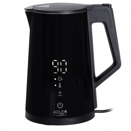 JUNG JUNG Wasserkocher ADLER AD1345S Wasserkocher mit Temperatureinstellung Digital Kettle, 1.7 l, 2200 W, LED Touch Display Digital, 2200W, Edelstahl Kocher Cool Touch Kettle Чайник JUNG Чайник ADLER AD1345S с регулировкой температуры, цифровой чайник,