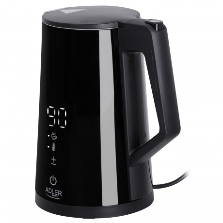JUNG JUNG Wasserkocher ADLER AD1345S Wasserkocher mit Temperatureinstellung Digital Kettle, 1.7 l, 2200 W, LED Touch Display Digital, 2200W, Edelstahl Kocher Cool Touch Kettle Чайник JUNG Чайник ADLER AD1345S с регулировкой температуры, цифровой чайник,