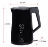 JUNG JUNG Wasserkocher ADLER AD1345S Wasserkocher mit Temperatureinstellung Digital Kettle, 1.7 l, 2200 W, LED Touch Display Digital, 2200W, Edelstahl Kocher Cool Touch Kettle Чайник JUNG Чайник ADLER AD1345S с регулировкой температуры, цифровой чайник,