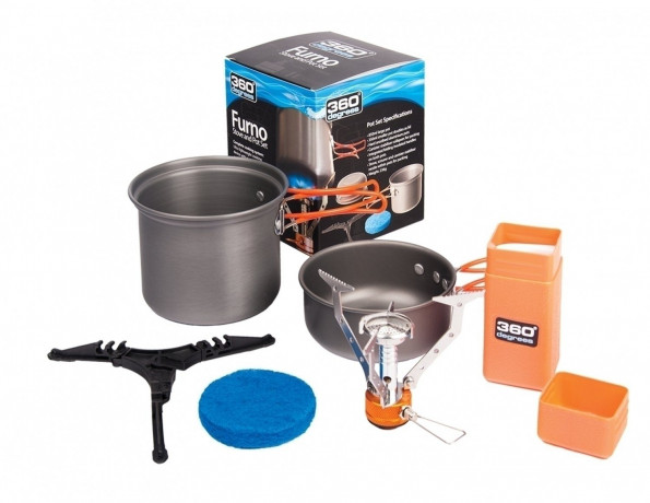 360 Degrees 360 Degrees Gaskocher Sea to Summit 360° Furno Stove + Pot Set Kochset Газовая плита на 360 градусов от моря до вершины Плита Furno на 360 ° + набор кастрюль для приготовления пищ