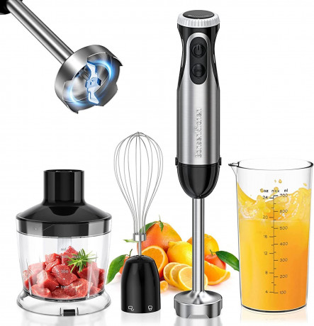 EUARY EUARY Stabmixer Elektrische Stabmixer 5 in1 Purierstab Set Mixstab Hand Blender Mixer, Purierstabmixer Edelstahl 5 in 1 set 1000w Handmixer Zauberstab Mixer Ручной блендер EUARY, электрический ручной блендер, набор ручных блендеров 5 в 1, палочка д