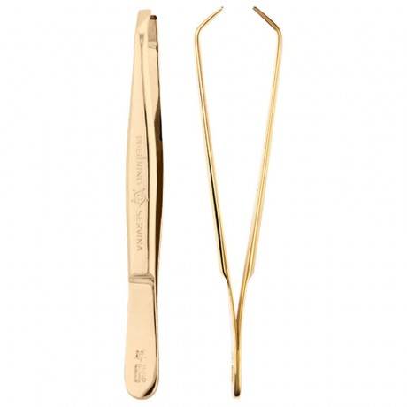 Pfeilring Augenbrauenpinzette vergoldet 9cm Pinzette Pinzetten, 1 шт.
