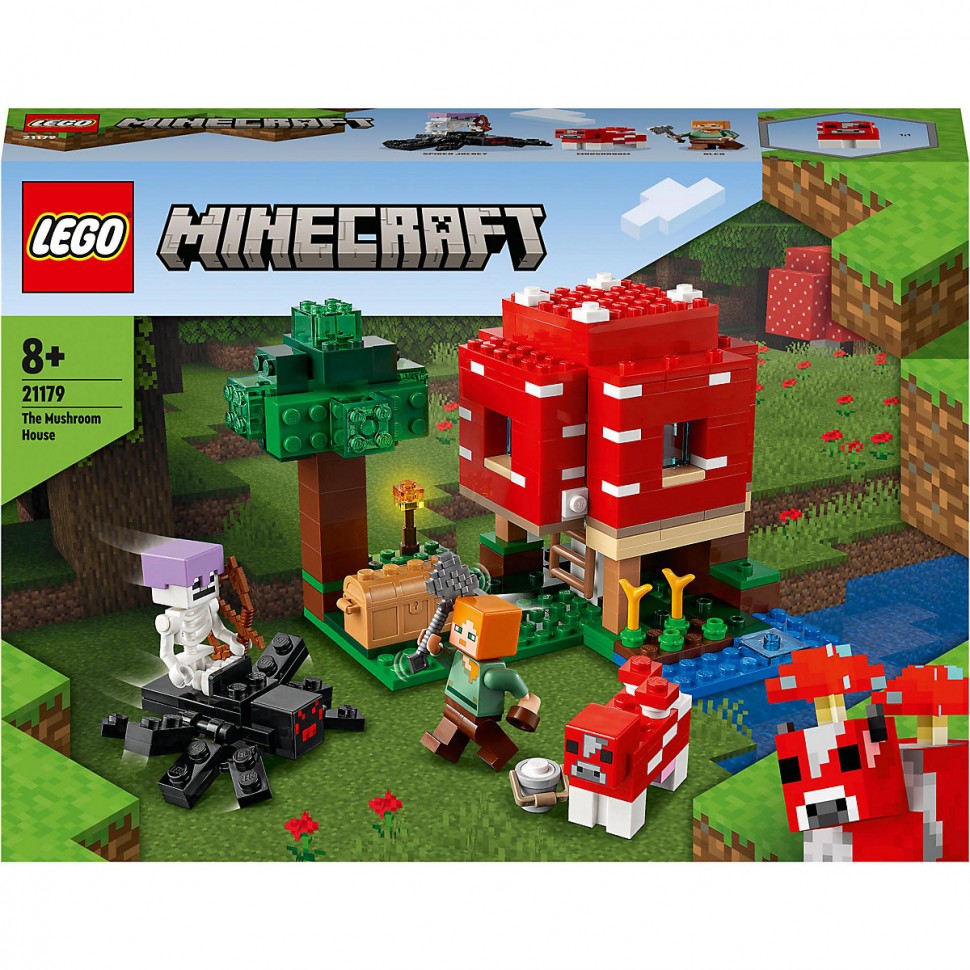 Купить LEGO Minecraft 21179 Das Pilzhaus ЛЕГО Грибной дом в  интернет-магазине Diskontshop.eu Германия всего за 3 259 руб. в