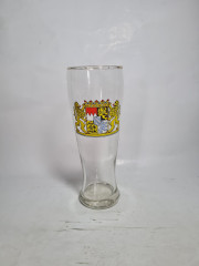 Немецкий бокал для пива винтажный VEBA с гербом, стекло, 0.5 л, 22 см, Германия, 1980-90гг.