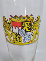 Немецкий бокал для пива винтажный VEBA с гербом, стекло, 0.5 л, 22 см, Германия, 1980-90гг.