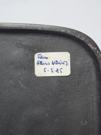 Декоративное панно винтажное Buderus, Modell Mootz, металлическое панно с объемным рельефным изображением г.Гамбург, 17 x 12 см, Германия, 1980г.