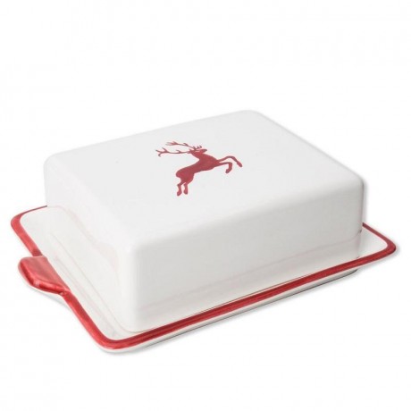Gmundner Keramik Gmundner Keramik Bordeauxroter Hirsch Butterdose 250 g Gmundner Ceramics Блюдо с маслом бордо из красного оленя 250 г