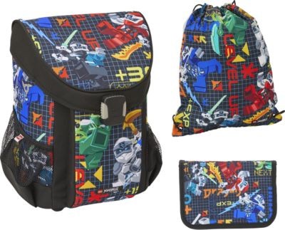 LEGO Schulranzenset LARSEN EASY LEGO NINJAGO Prime Empire, 3-tlg. (2022) Набор школьных сумок LARSEN EASY LEGO NINJAGO Prime Empire, 3 предмета. (2022)