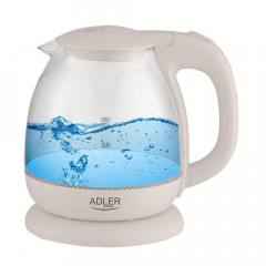 Adler Adler Wasserkocher AD1283C, 1 l, 1100,00 W, aus Glas, LED-Beleuchtung, Automatische Abschaltung, Beige  Чайник Adler AD1283C, 1 л, 1100,00 Вт, стекло, светодиодная подсветка, автоматическое отключение, бежевый
