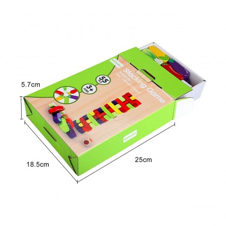 BeebeeRun Holzbausteine Gemuseturm Овощная башня из деревянных блоков