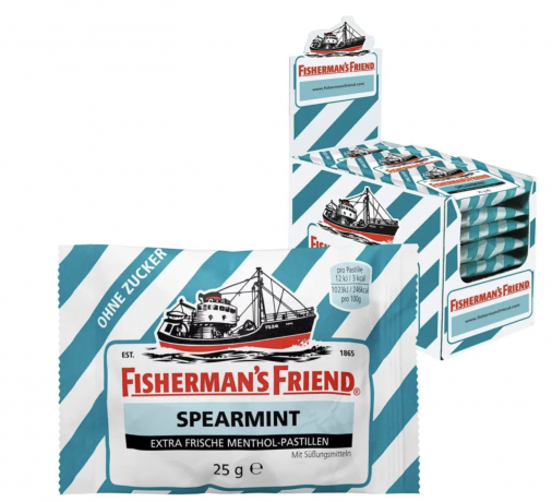 Fisherman's Friend SET Mint (24stk) + Spearmint (24stk), Набор 24 шт х 2 упаковки, Мята, Свежая мята, без сахара