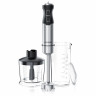 Arendo Arendo Stabmixer, 1000 W, Set, Edelstahl, vierflugeliges Messer, Purierstab, 600 ml Messbecher Ручной блендер Arendo, 1000 Вт, набор, нержавеющая сталь, нож с четырьмя лезвиями, палочка для очистки, мерный стакан 600 мл.