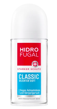 Hidrofugal Deo Roll On Antitranspirant Classic, Гидрофугал Дезодорант шариковый с нейтральным ароматом, 50 мл