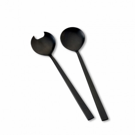 Bitz Bitz Besteck Edelstahl PVD Black Salatbesteck-Set 2-tlg. 23 cm Bitz Столовые приборы из нержавеющей стали с PVD-покрытием, черный салатный сервиз, 2 предм. 23 см