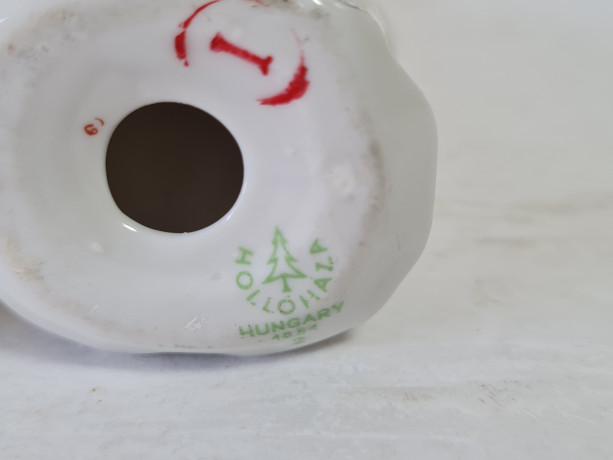 Парные фигурки винтажные Hollohaza "Девушка", "Юноша" в национальных костюмах, фарфор, 12.5 см, 2 шт., Венгрия, 1960-70гг.