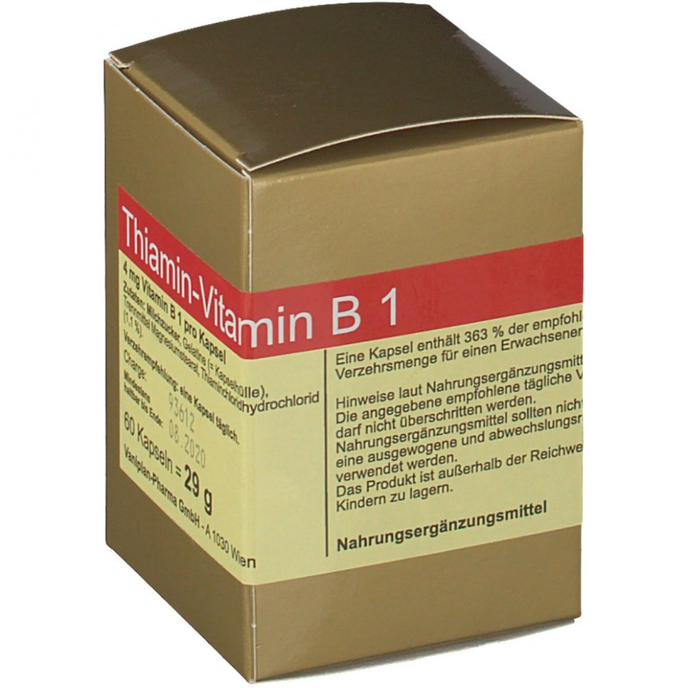 Купить Thiamin-Vitamin (Тиамин-витамин) B1 60 шт в интернет-магазине  Diskontshop.eu Германия всего за 2 851 руб. в