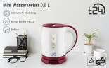 T24 T24 Reise-Wasserkocher Mini Wasserkocher Reisewasserkocher 0,8 Liter /1100 Watt Kettle ROT, 1100 W Дорожный чайник T24, мини-чайник, дорожный чайник, 0,8 л/1100 Вт, чайник RED, 1100 Вт
