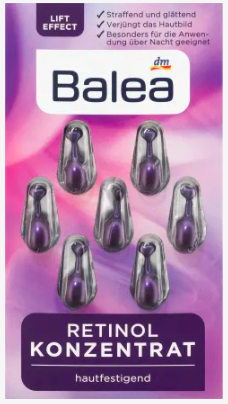 Balea Konzentrat Retinol Lift Effect, Балеа Капсулы концентрат для подтяжки кожи лица с ретинолом, 7 шт Balea Konzentrat Retinol Lift Effect, Балеа Капсулы концентрат для подтяжки кожи лица с ретинолом, 7 шт