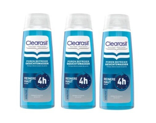 Clearasil Poren Befreier Gesichtswasser Ежедневная очищающая вода для лица, Набор 3 шт. x 200 мл 
