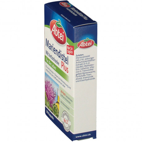 Abtei (Абтай) Mariendistel Plus mit Artischocke 30stk Капсулы Расторопши с экстрактом Артишока 30 шт