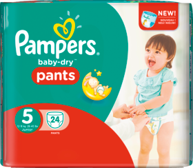 Pampers Подгузники-трусики Baby-Dry Pants Размер 5 Юниор 12-18 kg, 24 шт