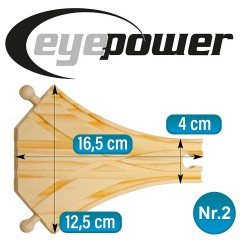 eyepower 2 weite Weichen fur Holzeisenbahn 1\/2 PCK 2 широких наконечника для деревянной железной дороги 1/2 шт.