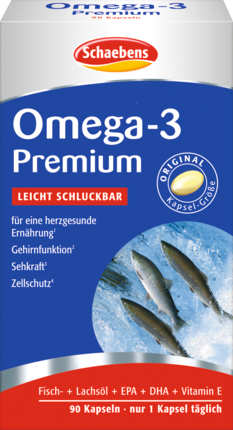 Schaebens Omega 3 Lachs- & Fischol Kapseln Омега 3 с лососем и рыбьим жиром в капсулах, 90 шт