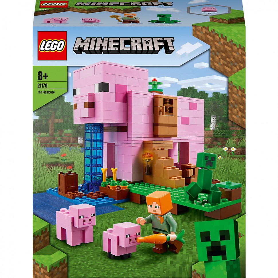 Купить LEGO Minecraft 21170 Das Schweinehaus ЛЕГО Дом-свинья в  интернет-магазине Diskontshop.eu Германия всего за 8 149 руб. в