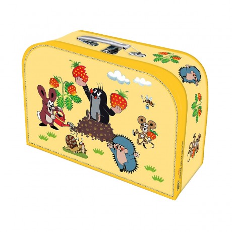 Trotsch Verlag Der kleine Maulwurf Spielzeugkoffer Pappkoffer gelb medium Чемодан для игрушек &quot;Маленький крот&quot; картонный футляр желтый средний