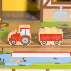 yoamo Bauernhof Spielkoffer fur Kinder mit 24 Holzfiguren Ферма для детей с 24 деревянными фигурками