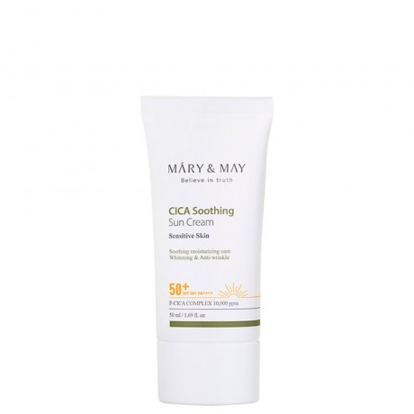 Mary May CICA Soothing Sun Cream SPF50+ PA++++ Успокаивающий солнцезащитный крем CICA SPF50+ PA++++