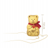 Lindt 2025 Teddy 3stk x 100g, Мишки Линдт из молочного шоколада, 12см, с красным бантом и красным сердцем, 3шт х 100г (300 грамм)